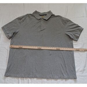 Club Room Mens Estate Polo Shirt‎ Gray Short Sleeve Pique Knit 3XLT